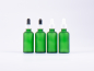 Preview: Grünglasflasche 50ml, mit Pipette weiss